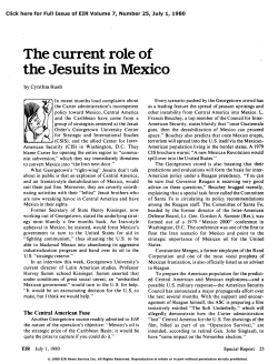 The Current Role of the Jesuits in Mexico