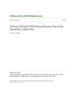 A House Divided? What Social Science Has to Say About the