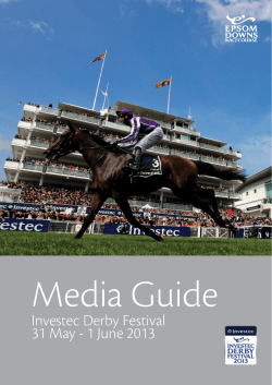 Investec Derby Festival 31 May - 1 June 2013