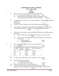 CHEMISTRY PAPER 2 THEORY OCT /NOV. 2008 233/2 2 HOURS