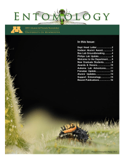 2015 Newsletter - Department of Entomology
