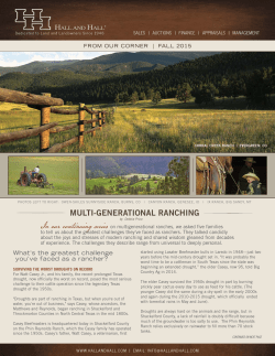 MULTI-GENERATIONAL RANCHING