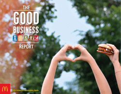 2014 McDonald`s Sustainability Update