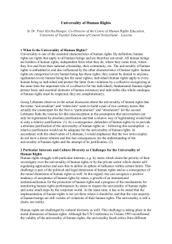 Universality of Human Rights