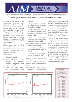Rising alcohol levels in wine - is this a cause for concern? - Aim