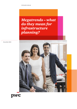 Megatrends &ndash; what do they mean for infrastructure