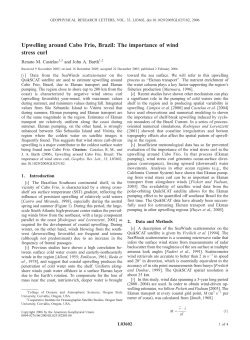 Upwelling around Cabo Frio, Brazil: The importance of wind stress curl