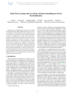 Multi-Task Learning With Low Rank Attribute Embedding for Person