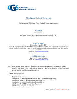 Field Taxonomy - Council of Graduate Schools