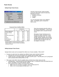 Factor Scores