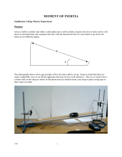 moment of inertia - Saddleback College