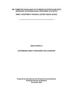 Determining Direct Investment Relationships