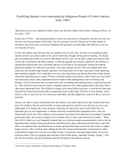Conflicting Spanish views concerning the Indigenous People of