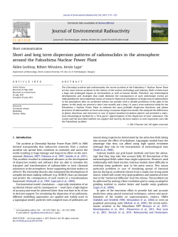 Short and long term dispersion patterns of radionuclides in the