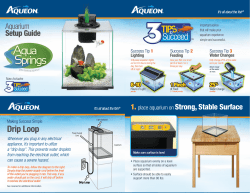 1. Strong, Stable Surface le Surface 1. place aquarium on Strong