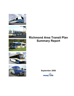 Richmond Area Transit Plan Summary Report