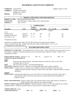 material safety data sheets