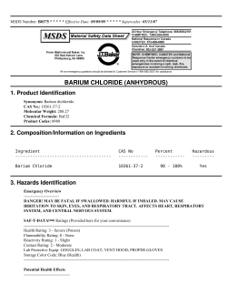 BARIUM CHLORIDE (ANHYDROUS) 1. Product Identification