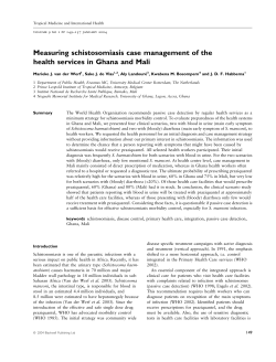 Measuring schistosomiasis case management of the health services