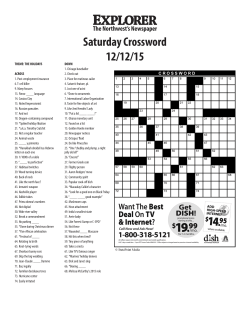 Saturday Crossword 12/12/15