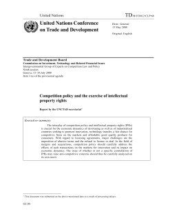 Competition policy and the exercise of intellectual property rights
