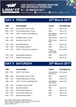 DAY 4 FRIDAY 24th March 2017 DAY 5