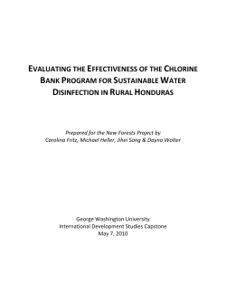 Evaluating the Effectiveness of the Chlorine Bank Program for