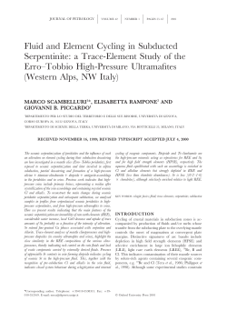 a Trace-Element Study of the Erro&ndash;Tobbio High