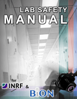 Lab Safety Manual - Integrated Nanosystems Research Facility