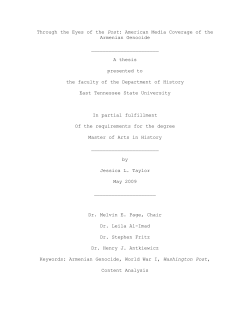 American Media Coverage of the Armenian Genocide