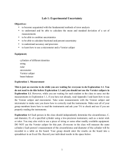 Lab 1: Experimental Uncertainty