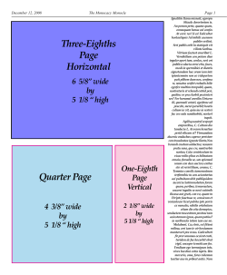 Quarter Page Three-Eighths Page Horizontal