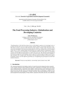 The Food Processing Industry, Globalization and