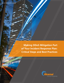 Making DDoS Mitigation Part of Your Incident Response Plan | Akamai