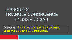 lesson 4-2 triangle congruence by sss and sas