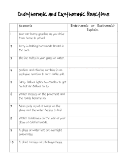Endothermic and Exothermic Reactions