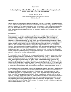 Estimating Design Effects for Means
