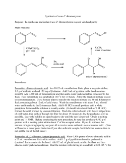 Synthesis of trans-2`-Bromostyrene Purpose: To synthesize and