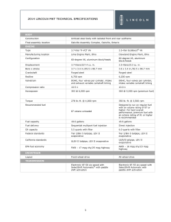 2014 Lincoln MKT Tech Specs