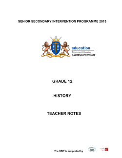 grade 12 history teacher notes