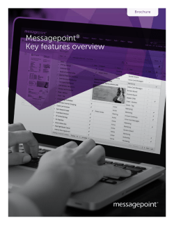 Messagepoint&reg; Key features overview