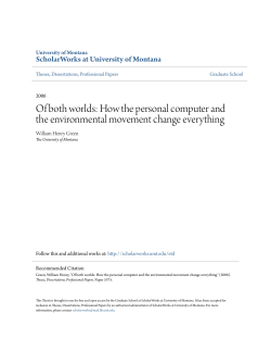 Of both worlds: How the personal computer and the environmental