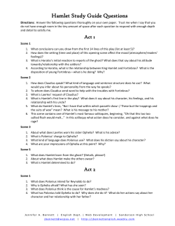 Study Guide questions, Acts 1-5