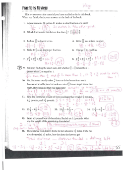 Fractions RevieUJ _"<c`~mll&middot; ~.l