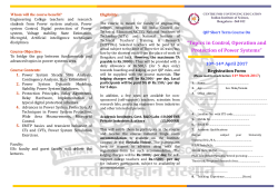 Topics in Control, Operation and Protection of Power