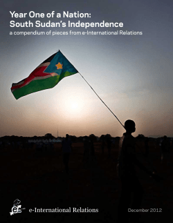 Year One of a Nation: South Sudan`s Independence - E