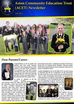 Newsletter July 2016