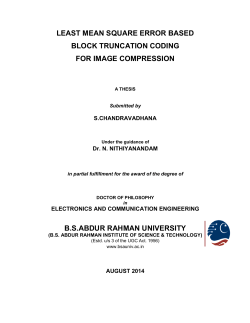 least mean square error based block truncation coding for image