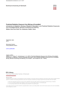 Predicted Radiation Exposure from Mining at Kvanefjeld