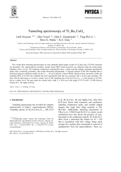 Tunneling spectroscopy of Tl Ba CuO